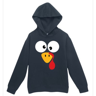 Funny Turkey Face For Thanksgiving Family Costume Cool Gift Urban Pullover Hoodie