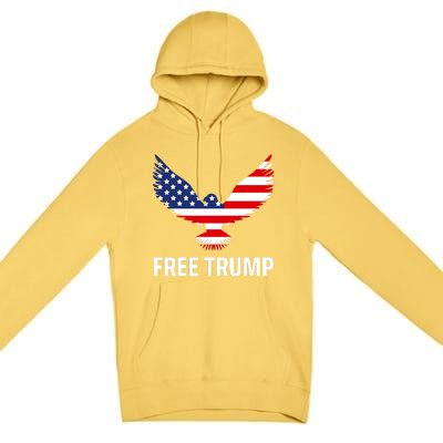 Free Trump Free Donald Trump I Stand With Trump Premium Pullover Hoodie