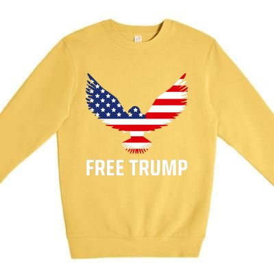 Free Trump Free Donald Trump I Stand With Trump Premium Crewneck Sweatshirt