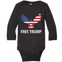 Free Trump Free Donald Trump I Stand With Trump Baby Long Sleeve Bodysuit