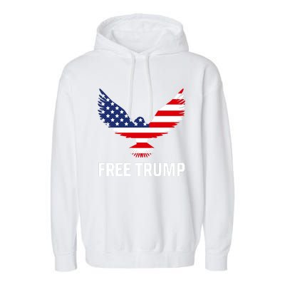 Free Trump Free Donald Trump I Stand With Trump Garment-Dyed Fleece Hoodie