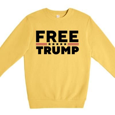 Free Trump Free Donald Trump I Stand With Trump Premium Crewneck Sweatshirt