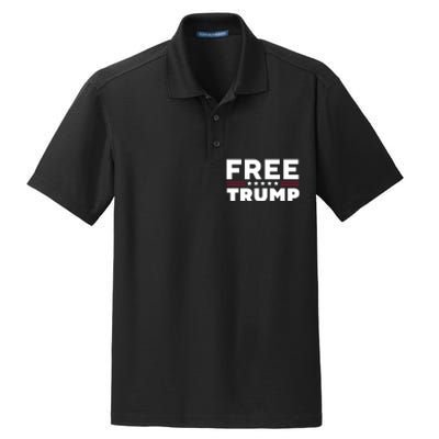 Free Trump Free Donald Trump I Stand With Trump Dry Zone Grid Polo