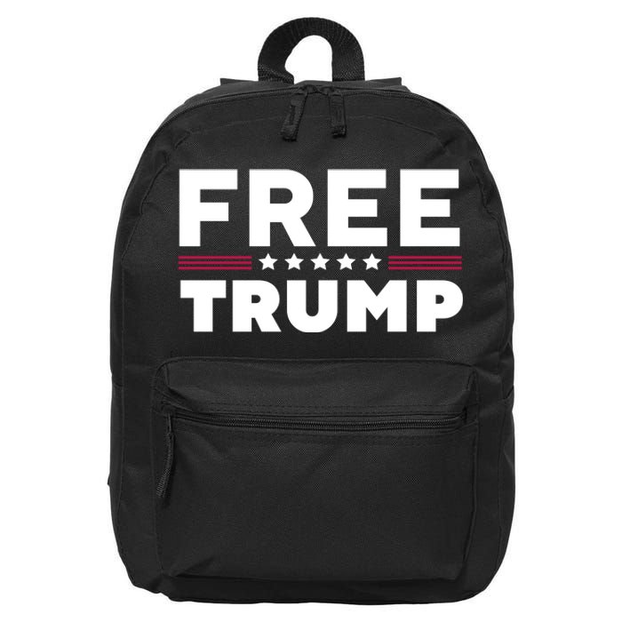 Free Trump Free Donald Trump I Stand With Trump 16 in Basic Backpack