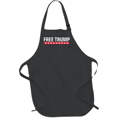 Free Trump Free Donald Trump I Stand With Trump Full-Length Apron With Pockets