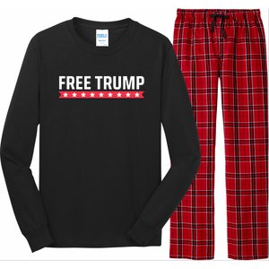 Free Trump Free Donald Trump I Stand With Trump Long Sleeve Pajama Set