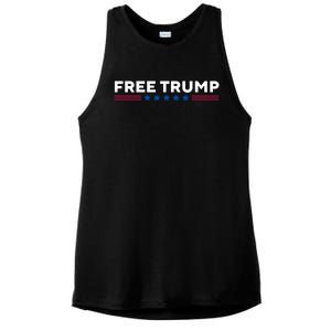 Free Trump Free Donald Trump I Stand With Trump Ladies PosiCharge Tri-Blend Wicking Tank