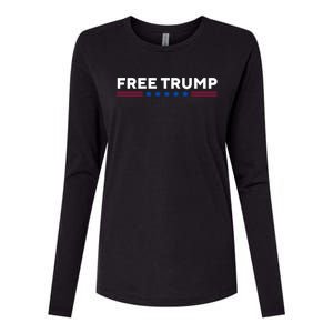 Free Trump Free Donald Trump I Stand With Trump Womens Cotton Relaxed Long Sleeve T-Shirt