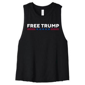 Free Trump Free Donald Trump I Stand With Trump Women's Racerback Cropped Tank