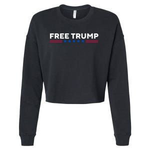 Free Trump Free Donald Trump I Stand With Trump Cropped Pullover Crew