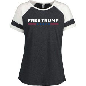 Free Trump Free Donald Trump I Stand With Trump Enza Ladies Jersey Colorblock Tee