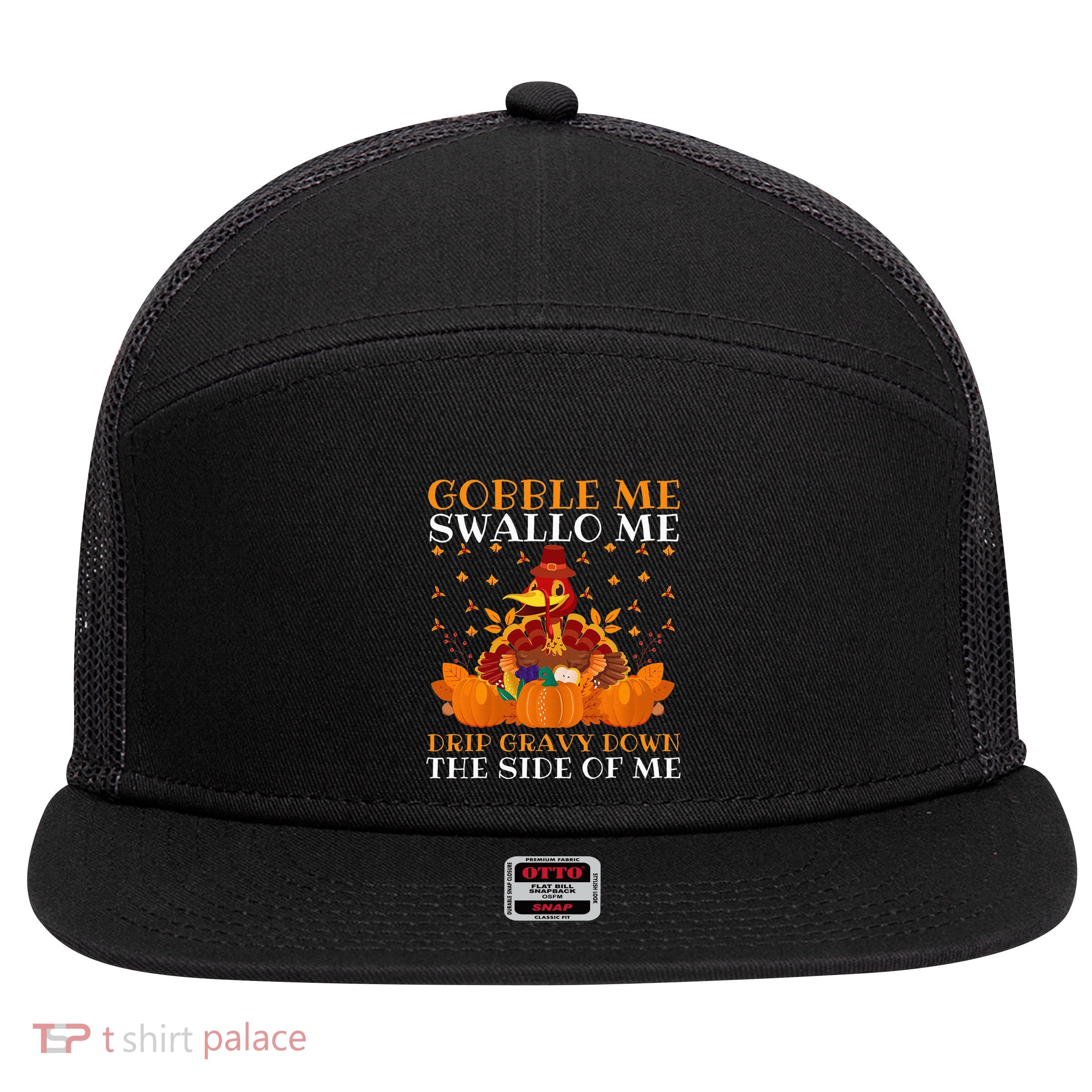 Funny Thanksgiving Foodie Apron 7 Panel Mesh Trucker Snapback Hat