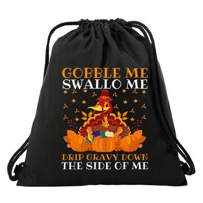 Funny Thanksgiving Foodie Apron Drawstring Bag