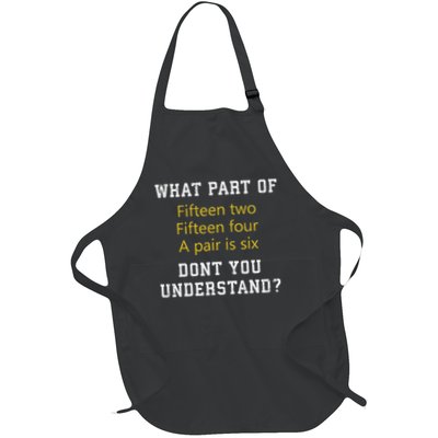 Fifn Two Fifn Four A Pair Is Six Funny Cribbage Game Full-Length Apron With Pockets