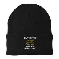 Fifn Two Fifn Four A Pair Is Six Funny Cribbage Game Knit Cap Winter Beanie