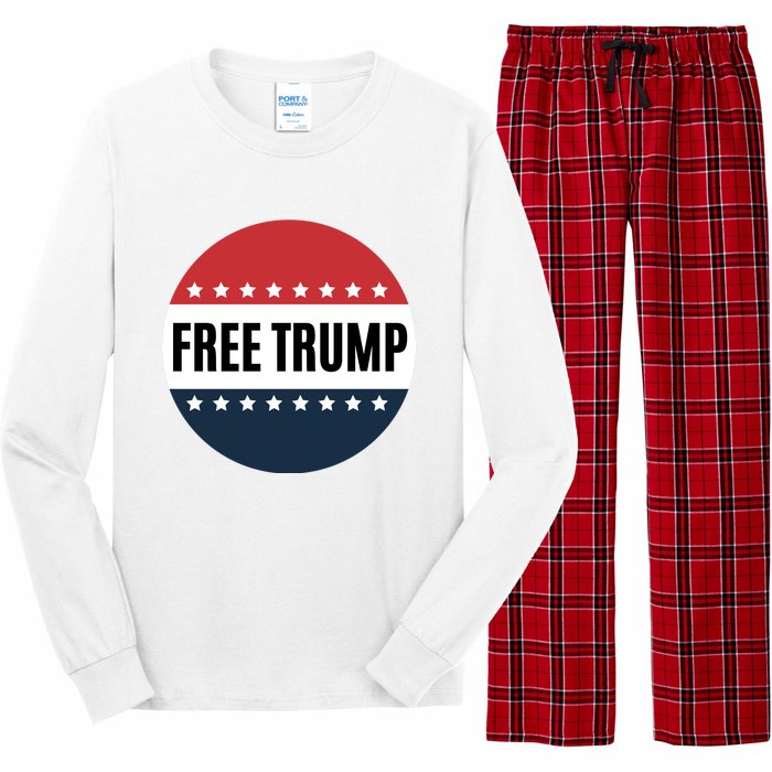 Free Trump Free Donald Trump I Stand With Trump Long Sleeve Pajama Set