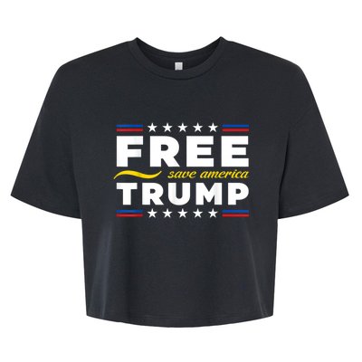 Free Trump, Free Donald Trump 2024 Bella+Canvas Jersey Crop Tee