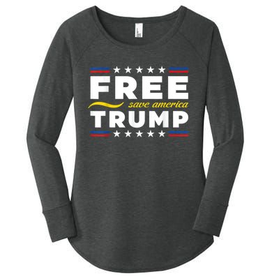 Free Trump, Free Donald Trump 2024 Women's Perfect Tri Tunic Long Sleeve Shirt