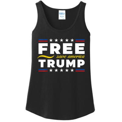 Free Trump, Free Donald Trump 2024 Ladies Essential Tank