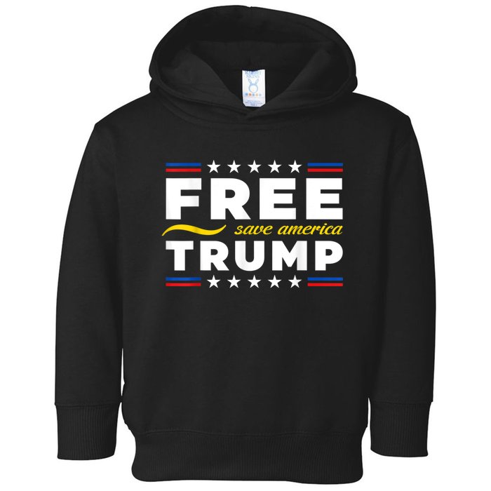 Free Trump, Free Donald Trump 2024 Toddler Hoodie