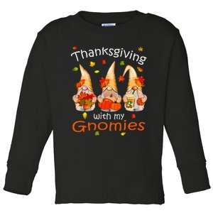 Funny Thanksgiving For Gnome Gnomies Lover Toddler Long Sleeve Shirt