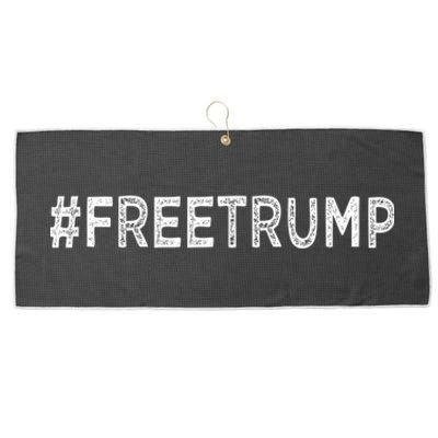 Free Trump, Free Donald Trump 2024 Large Microfiber Waffle Golf Towel