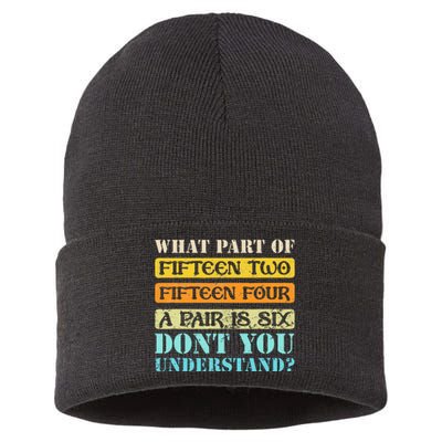 Fifteen Two Fifteen Four A Pair is Six Funny Cribbage Game Sustainable Knit Beanie