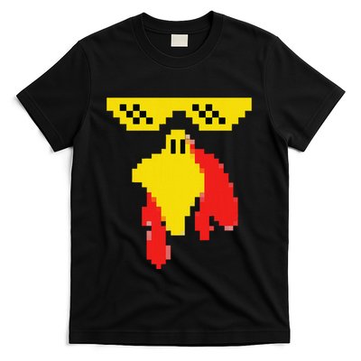 Funny Turkey Face 80s Video Game Thanksgiving Costume T-Shirt