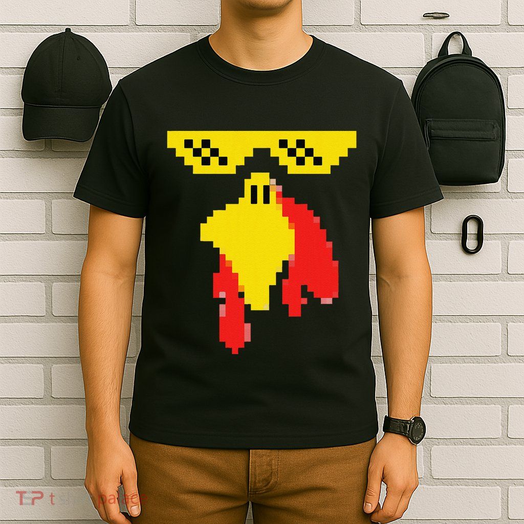 Funny Turkey Face 80s Video Game Thanksgiving Costume T-Shirt