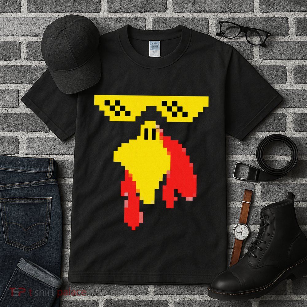 Funny Turkey Face 80s Video Game Thanksgiving Costume Tall T-Shirt