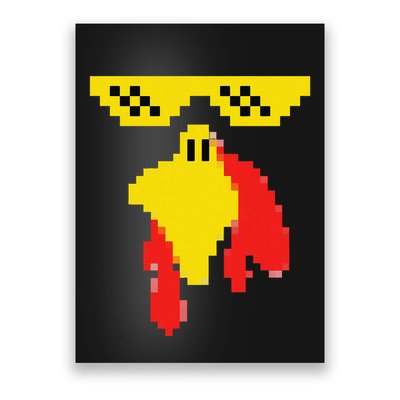 Funny Turkey Face 80s Video Game Thanksgiving Costume Poster