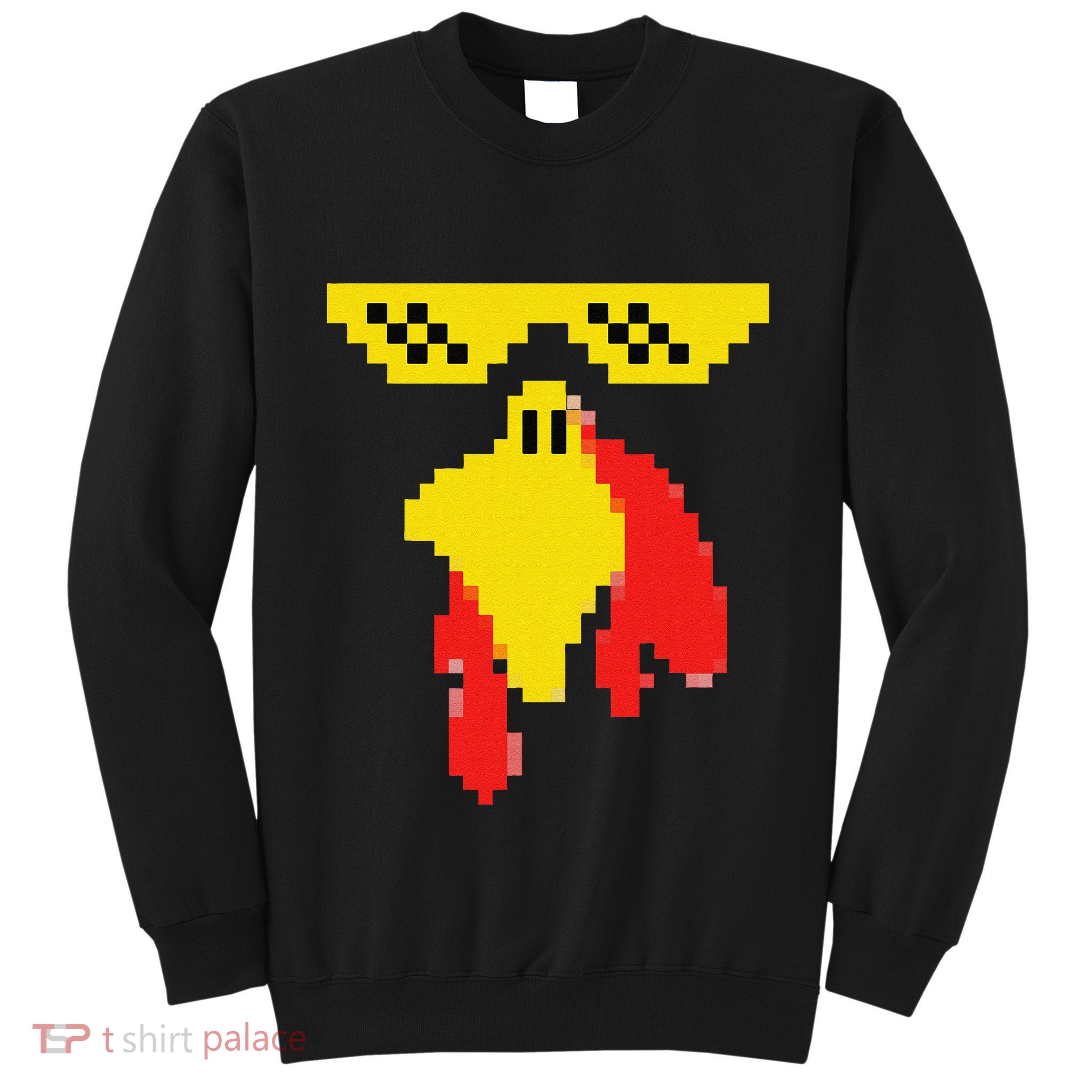 Funny Turkey Face 80s Video Game Thanksgiving Costume Tall Sweatshirt