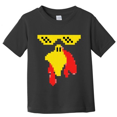 Funny Turkey Face 80s Video Game Thanksgiving Costume Toddler T-Shirt
