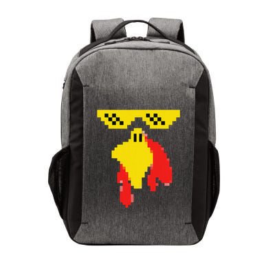 Funny Turkey Face 80s Video Game Thanksgiving Costume Vector Backpack