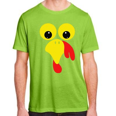 Funny Turkey Face For Thanksgiving Family Costume Adult ChromaSoft Performance T-Shirt