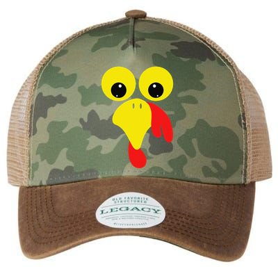 Funny Turkey Face For Thanksgiving Family Costume Legacy Tie Dye Trucker Hat