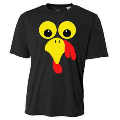 Funny Turkey Face For Thanksgiving Family Costume Cooling Performance Crew T-Shirt