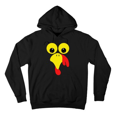 Funny Turkey Face For Thanksgiving Family Costume Hoodie