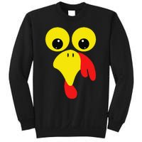 Funny Turkey Face For Thanksgiving Family Costume Sweatshirt