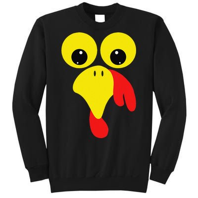 Funny Turkey Face For Thanksgiving Family Costume Sweatshirt