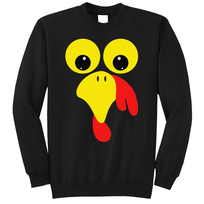 Funny Turkey Face For Thanksgiving Family Costume Sweatshirt