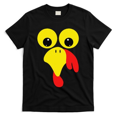 Funny Turkey Face For Thanksgiving Family Costume T-Shirt