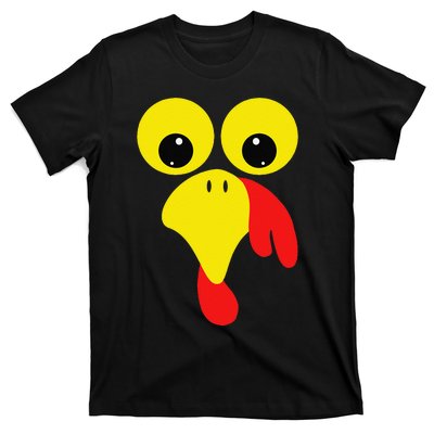 Funny Turkey Face For Thanksgiving Family Costume T-Shirt