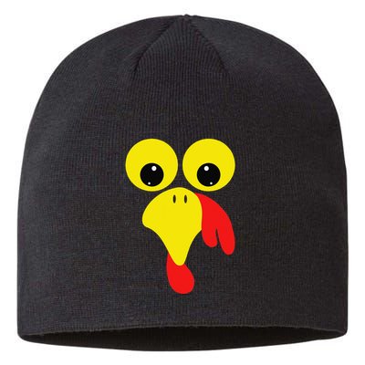 Funny Turkey Face For Thanksgiving Family Costume Sustainable Beanie