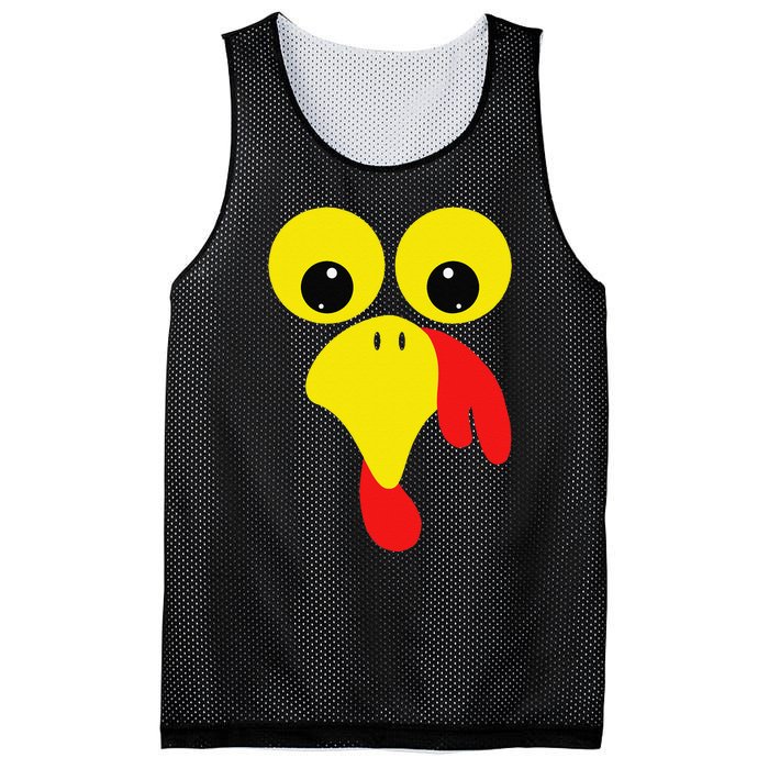 Funny Turkey Face For Thanksgiving Family Costume Mesh Reversible Basketball Jersey Tank