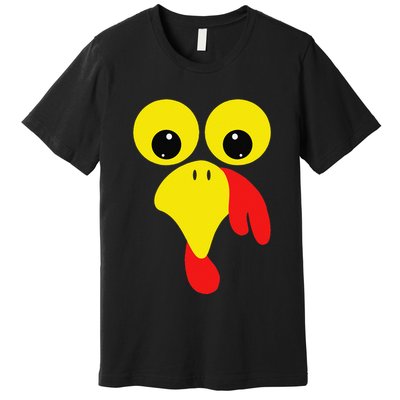 Funny Turkey Face For Thanksgiving Family Costume Premium T-Shirt