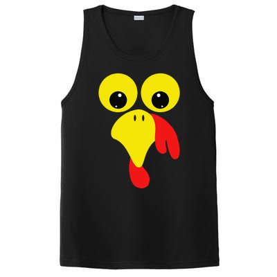 Funny Turkey Face For Thanksgiving Family Costume PosiCharge Competitor Tank