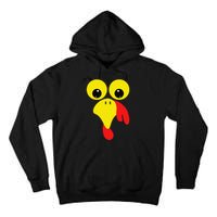 Funny Turkey Face For Thanksgiving Family Costume Tall Hoodie