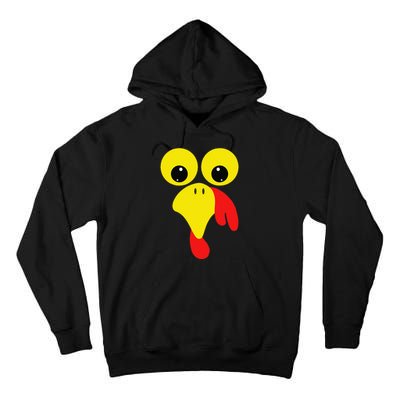 Funny Turkey Face For Thanksgiving Family Costume Tall Hoodie