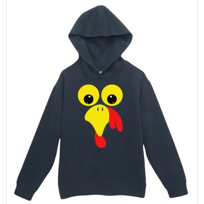 Funny Turkey Face For Thanksgiving Family Costume Urban Pullover Hoodie